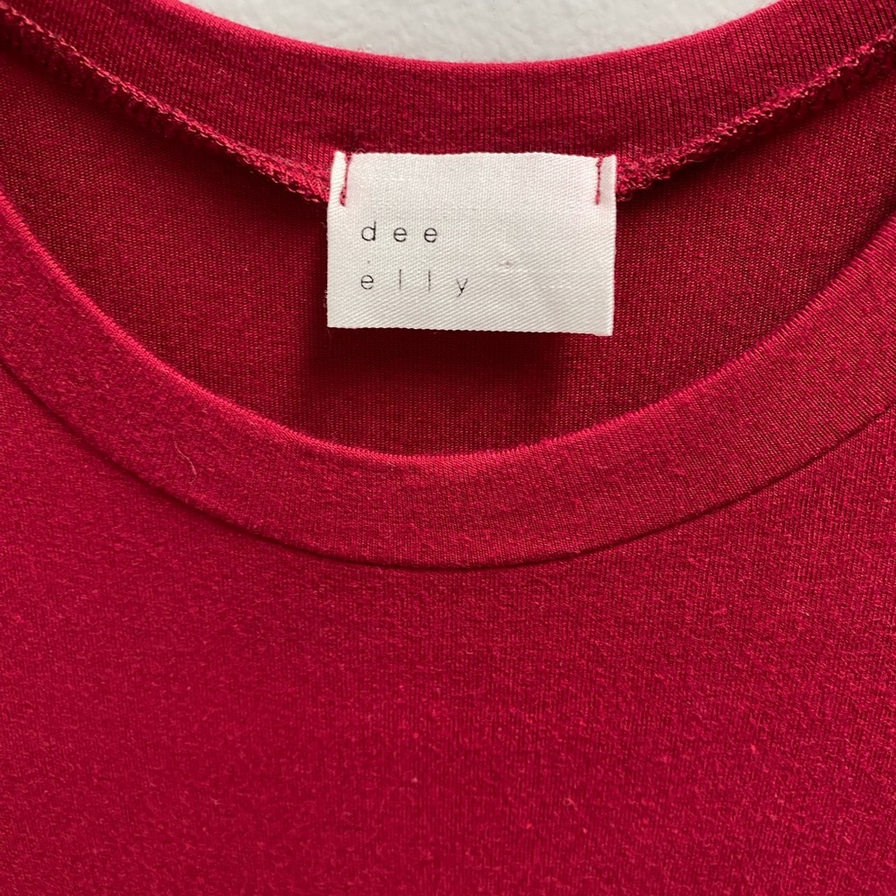 Red Ruched Bodycon Dress - Picture 3 of 4